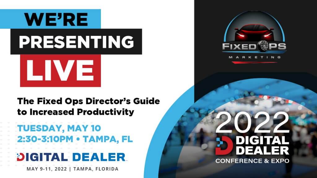 We’re Speaking at Digital Dealer Tampa 2022! FixedOPS Marketing